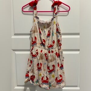 Little Sleepies 3T Beach Buddies Bamboo Crab Romper